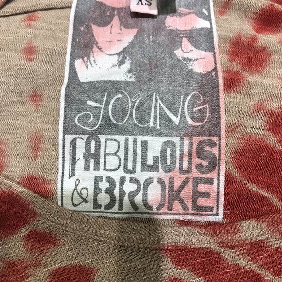 Young Fabulous & Broke Tie Dye Poncho Shirt XS - Picture 9 of 10